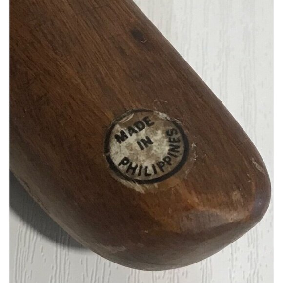 Wooden Bowl Set From Philippines 8 Pieces 4 Small & 2 Serving Bowls Spoon Fork - Picture 8 of 14